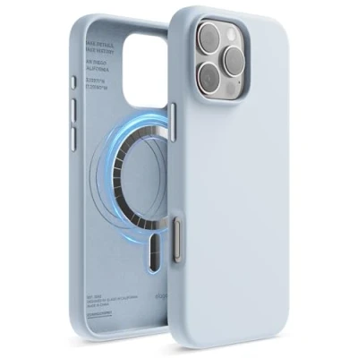 Afbeelding van Elago Magnetische siliconen hoes, compatibel met iPhone 16 Pro Max 6,9 inch, alle MagSafe accessoires, geïntegreerde magneten, zacht handvat, schokbestendig