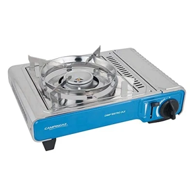 Image de Campingaz Camp Bistro DLX Réchaud à Gaz, Camping Compact Allumage Piézo, Cartouches Robuste Protection Anti Surchauffe et Mallette de Transport, 1 Flamme, Puissance 2200 W