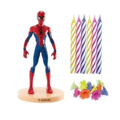 Afbeelding van Taarttopper marvel Spiderman met 10 kaarsjes