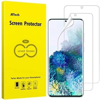 Afbeelding van JETech Displaybeschermfolie voor Samsung Galaxy S20 Plus 5G 6,7 inch, heldere HD flexibele TPU folie, compatibel met beschermhoes, 2 stuks
