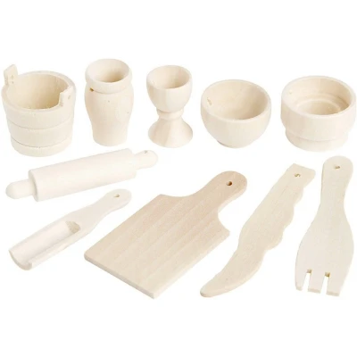Afbeelding van Cchobby Keukengerei 6 Cm Lichtbruin 10 Stuks