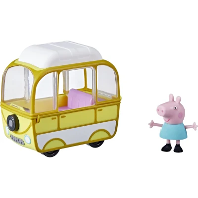 Afbeelding van Peppa Pig Peppa&#039;s Adventures Kleine camper met figuur van 7,5 cm, geïnspireerd op de tv serie, voor kinderen vanaf 3 jaar