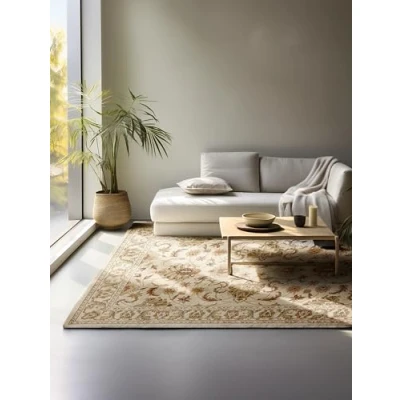 Afbeelding van Vintage Vloerkleed Alexandria Crème 120x170cm Creme 123vloerkleed.nl is de online webshop voor vloerkleden en woonaccessoires.