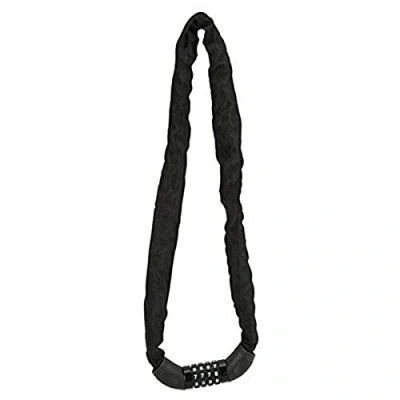 Afbeelding van FISCHER Fietskettingslot, lengte 90 cm, met cijferslot, staal, hoge veiligheid, zwart