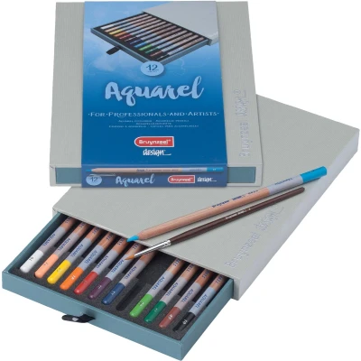 Afbeelding van Kleurpotloden Bruynzeel 8835 Design aquarel 12stuks assort