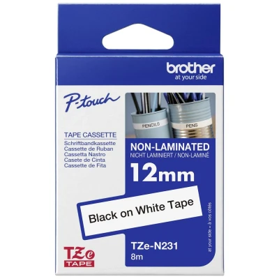 Afbeelding van Brother TZe N231 Tape Zwart op wit (12 mm)
