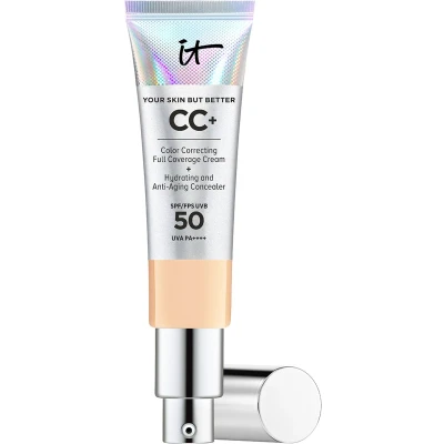 Afbeelding van IT Cosmetics Your Skin But Better CC+ Cream SPF50 Foundation Anti Aging &amp; Hydraterend Light Medium 32ml