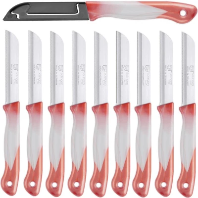 Afbeelding van DKS Solingen Tomatenmes Gekarteld RVS Lemmet 19,5cm Rood/Wit 10 stuks