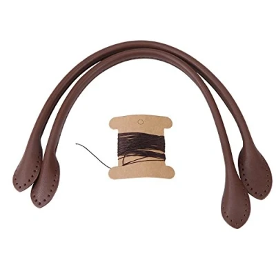 Afbeelding van 2 stuks leren riem, handvat, handtas, handgrepen van leer, reserveriem voor handtasriem (bruin)