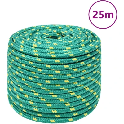Afbeelding van vidaXL Boottouw 12 mm 25 m polypropyleen groen