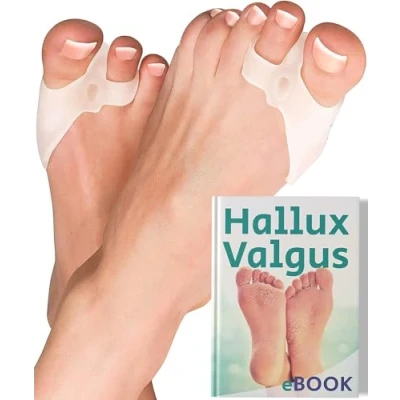 Afbeelding van Orthese hallux valgus Corrector [6x] verbeterde siliconen, 0% BPA, eenheidsmaat teenscheider, gelijkrichter, voetorthese voor bescherming tegen ruggen transparant
