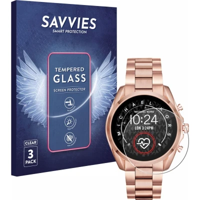 Afbeelding van Savvies Gehard glazen schermbeschermer, Smartwatch beschermfolie, Transparant