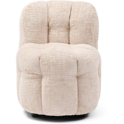 Afbeelding van Riviera Maison Arosa Swivel Dining Chair Natural Polyester, Beukenhout 77.0x66.0x91.0 cm