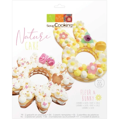 Afbeelding van ScrapCooking Cookie Cake Template Bloem &amp; Konijn Set/2