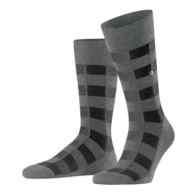 Afbeelding van Burlington Checked Kniekousen Dark grey, Heren, Maat: 40 46, grey