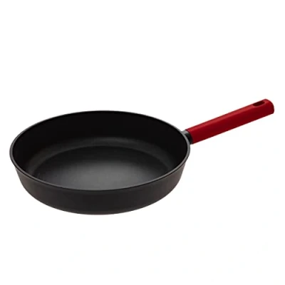 Afbeelding van Secret de Gourmet Koekenpan Alle kookplaten/warmtebronnen geschikt zwart/rood Dia 29 cm