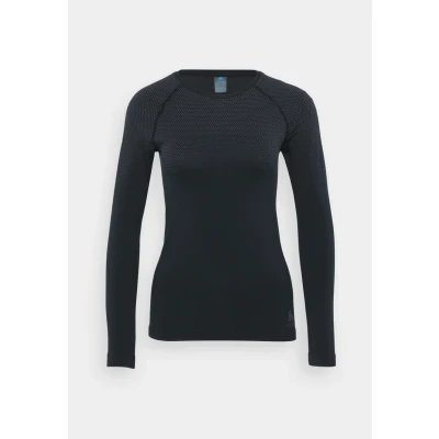 Afbeelding van Odlo dames Trainings longsleeve met stippenprint en logo in de kleur Zwart, maat: XL