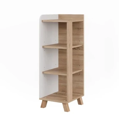 Afbeelding van Vicco KarenBadkamermeubel 30 x 90 cm met 4 planken Sonoma/Wit