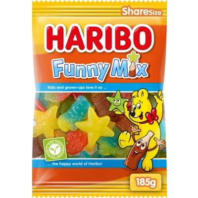 Afbeelding van Haribo snoep funny mix, zak van 185 g
