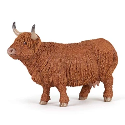 Afbeelding van Papo Handgeschilderde Figuurtjes Boerderij Vrienden Highland koe 51178 Verzamelbaar voor kinderen Geschikt jongens en meisjes Vanaf 3 jaar