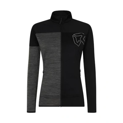Afbeelding van Rock Experience KOBRA MOCK NECK FZ Women Fleece L Caviar + Grey Melange