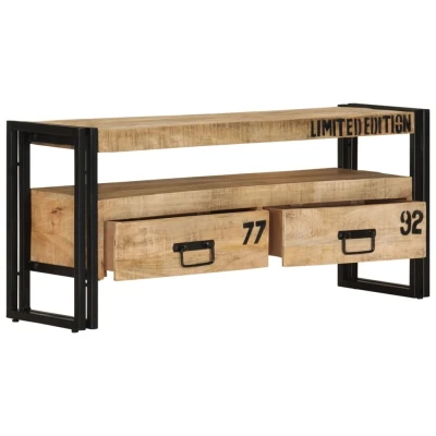 Afbeelding van Tv meubel 100x30x45 cm massief mangohout