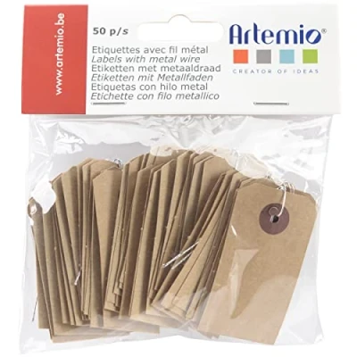 Afbeelding van Artemio 50 kraft etiketten 3x5,5 cm