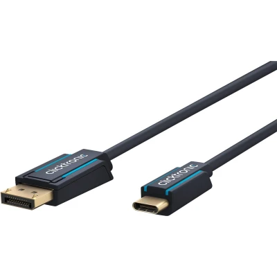 Afbeelding van Clicktronic USB C naar DisplayPort kabel 4K 60Hz 1 meter Zwart