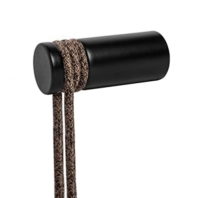 Afbeelding van creative cables Rolé Houten wand en plafondspindel voor of plafondbevestiging Zwart