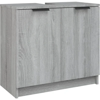 Afbeelding van Badkamerkast 64,5x33,5x59 cm bewerkt hout grijs sonoma eiken
