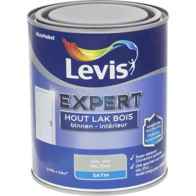 Afbeelding van Levis Expert Lak Binnen Satin Zink 0.75L
