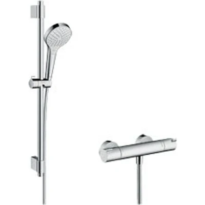 Afbeelding van hansgrohe Croma Select S Vario renovatieset 72 cm met EcoStat 1001 CL thermostaat wit/chroom