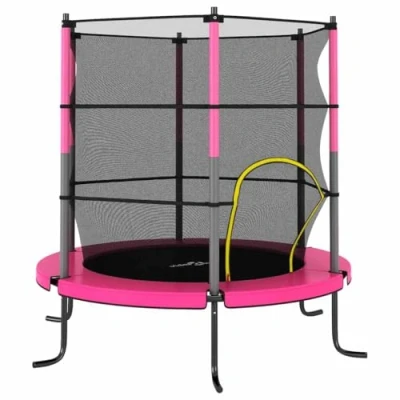 Afbeelding van Trampoline Met Veiligheidsnet Rond 140X160 Cm Blauw