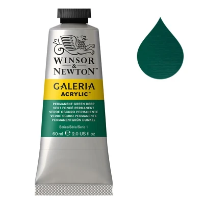 Image de Winsor &amp; Newton Galeria peinture acrylique (60 ml) 482 vert permanent foncé