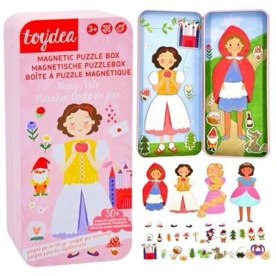 Afbeelding van Toydea magnetisch puzzelspel, bevordert creativiteit en fijne motoriek, speelgoed vanaf 3 jaar, ideaal reisspel voor kinderen, perfect onderweg thuis