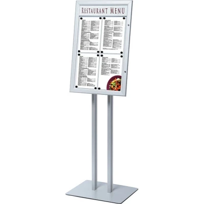 Afbeelding van Menustandaard Logo LED 4x A4 Syna SCZPOLE4XA4LED Horeca &amp; Professioneel
