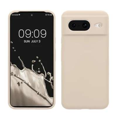Afbeelding van kwmobile telefoonhoesje geschikt voor Google Pixel 8 Hoesje met siliconen coating Smartphone case in crème