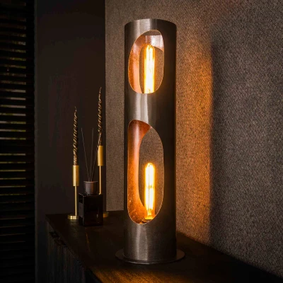 Afbeelding van Sherrie vloerlamp Ø20 cm zwart nikkel