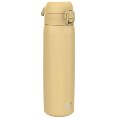 Image de ION8 Gourde Inox Léger, 600ml, Non Isolé, Anti Fuite, Facile à Ouvrir, Verrouillage Sécurisé, Lavable au Lave Vaisselle, Poignée de Transport, Durable et Résistant aux Rayures, Désert