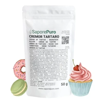 Image de Saporepuro Crème de tartre 50 gr levure naturelle en poudre sans gluten