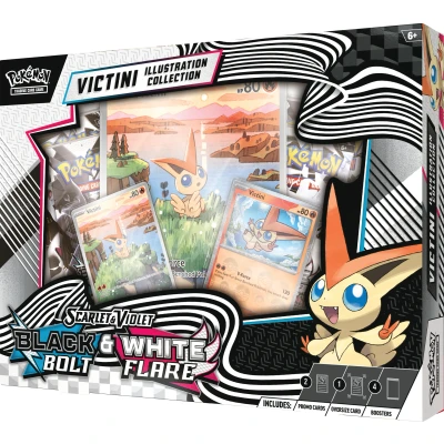 Afbeelding van Pokemon Scarlet &amp; Violet Black Bolt and White Flare Illustration Collection: Victini