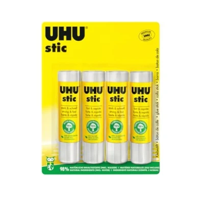 Afbeelding van UHU Stic lijmstiften zonder oplosmiddel, wit, 4 stuks à 21 g
