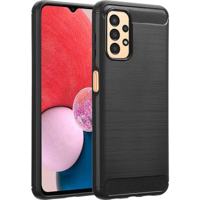 Afbeelding van imoshion Hoesje Geschikt voor Samsung Galaxy A13 (4G) Siliconen Brushed Backcover Zwart