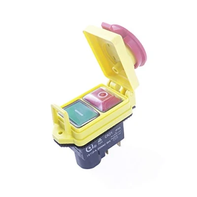 Afbeelding van ANGEEK CK21D/250V 2 knops IP54 Waterdichte Stofdichte Schakelaar Momentary Electromagnetische voor Machine Safety Switch Emergency Stop Cutting