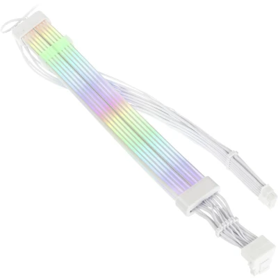 Afbeelding van Kolink UR 12 V2x6 ARGB Aansluitkabel Stroom Wit, Transparant, RGB 70 cm