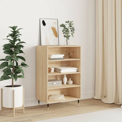 Afbeelding van Hoge kast 57x35x90 cm bewerkt hout sonoma eikenkleurig