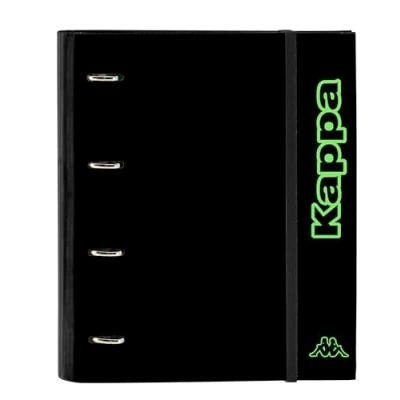 Afbeelding van Ringmap Kappa Black Groen Zwart 27 x 32 3.5 cm