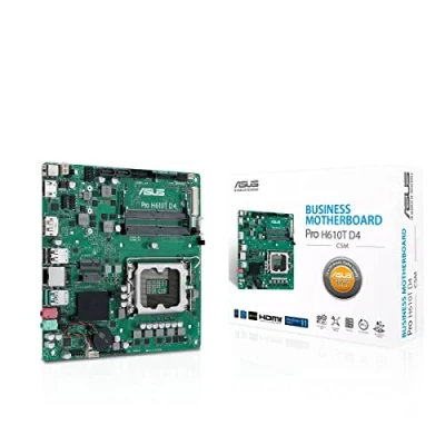 Image de ASUS Pro H610T D4 CSM carte mère Thin mini ITX Socket LGA1700 H610 Chipset USB 3.2 Gen 1, 2 Gigabit LAN graphique embarquée (unité centrale requise) audio HD (8 canaux)