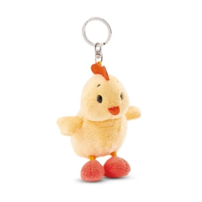 Afbeelding van Eggwina sleutelhanger voor kuiken, 10 cm, geel, dierenhanger met metalen ring om op te hangen aan sleutels, touw, tas en meer