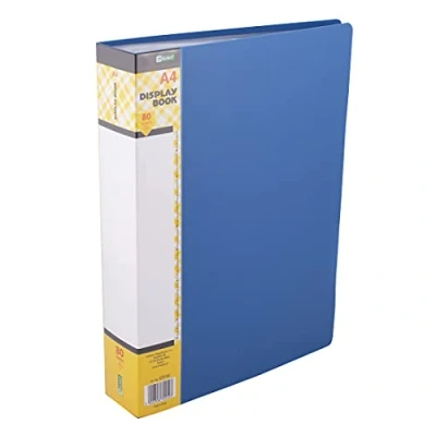 Afbeelding van D.RECT PP A4 presentatiemap 80 hoezen robuust aanbiedingsmap blauw